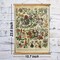 Flower Poster Hanger Frame, Retro Style Wall Art Prints, Printed on Linen with Natural Wooden Frames, Wall Hanging Decor